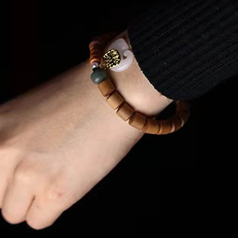 Wear FengShui Sandalwood Jade Elephant Protection Bracelet