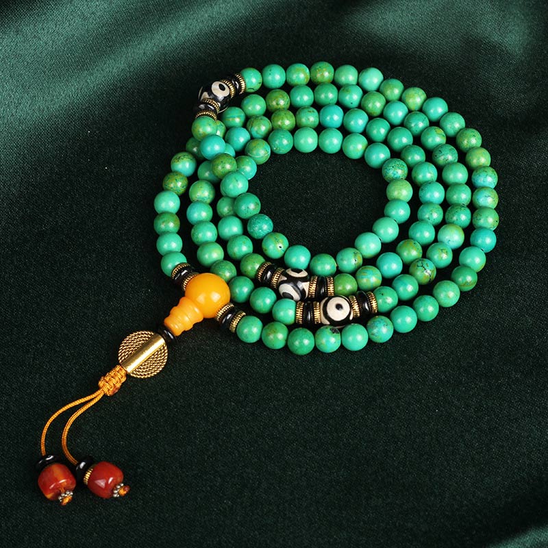 Wear FengShui Tibetan Turquoise Mala Balance Necklace Bracelet