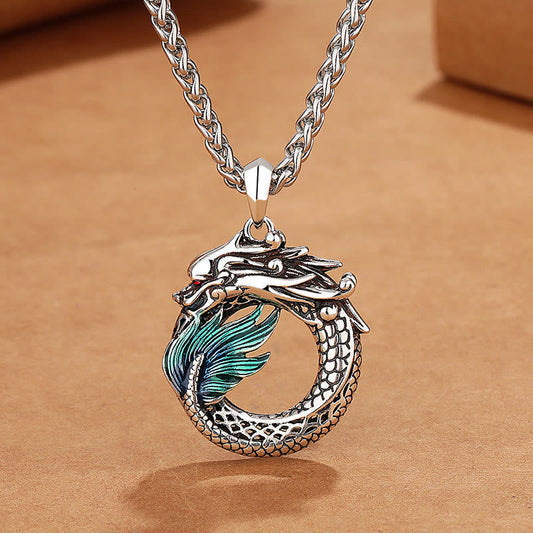 Wear FengShui Tibetan Copper Dragon Strength Necklace