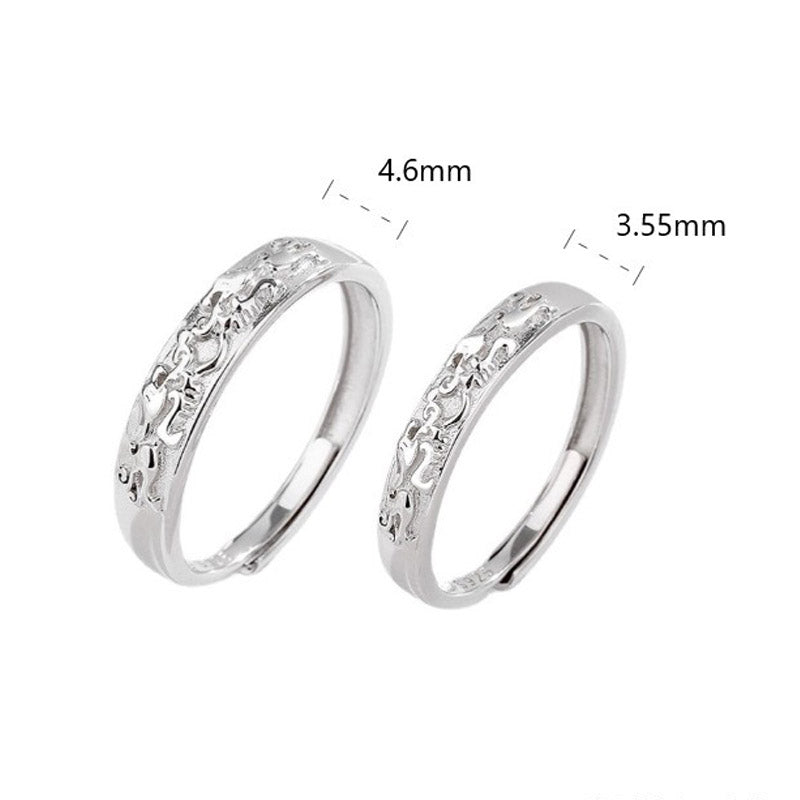 Wear FengShui 925 Sterling Silver PiXiu Balance Adjustable Couple Ring