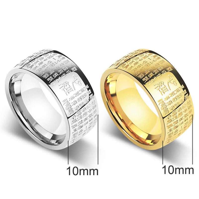 Wear FengShui FengShui Buddhism Ancient Heart Sutra Lucky Ring