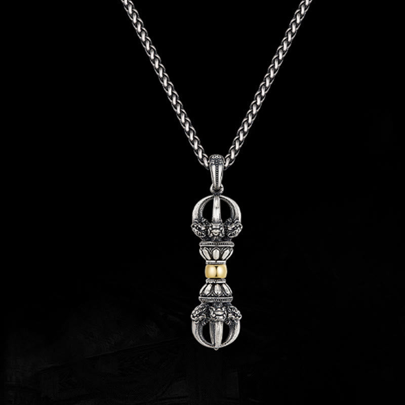 Wear FengShui Tibetan Dorje Vajra Design Wealth Necklace Pendant