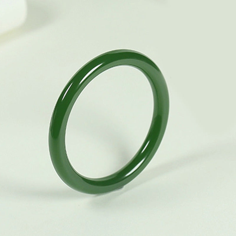 Wear FengShui Cyan Jade Longevity Blessing Bangle Bracelet