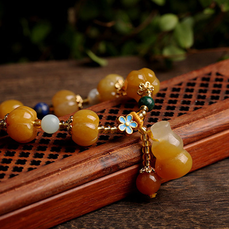 Wear FengShui Golden Silk Jade Pixiu Wealth Bracelet