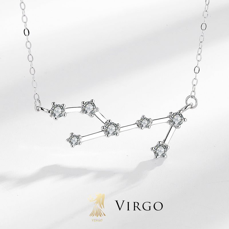 Wear FengShui 925 Sterling Silver 12 Constellations of the Zodiac Astrology Blessing Necklace Pendant