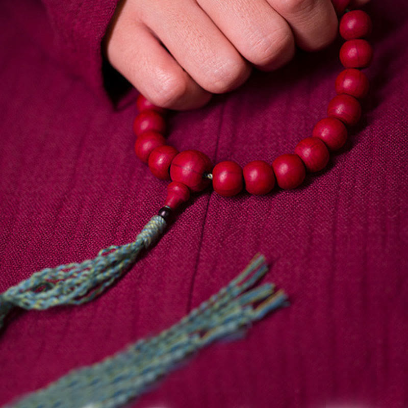 Wear FengShui Abelia Biflora Wood Warding Off Evil Spirits Wrist Mala
