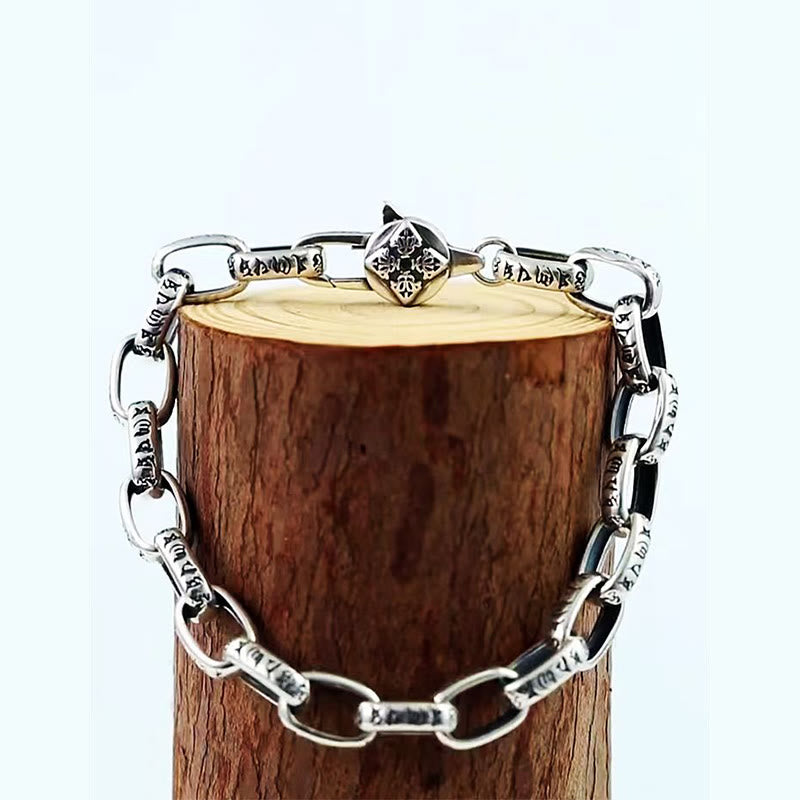 Wear FengShui Om Mani Padme Hum Double Dorje Copper Engraved Wisdom Bracelet