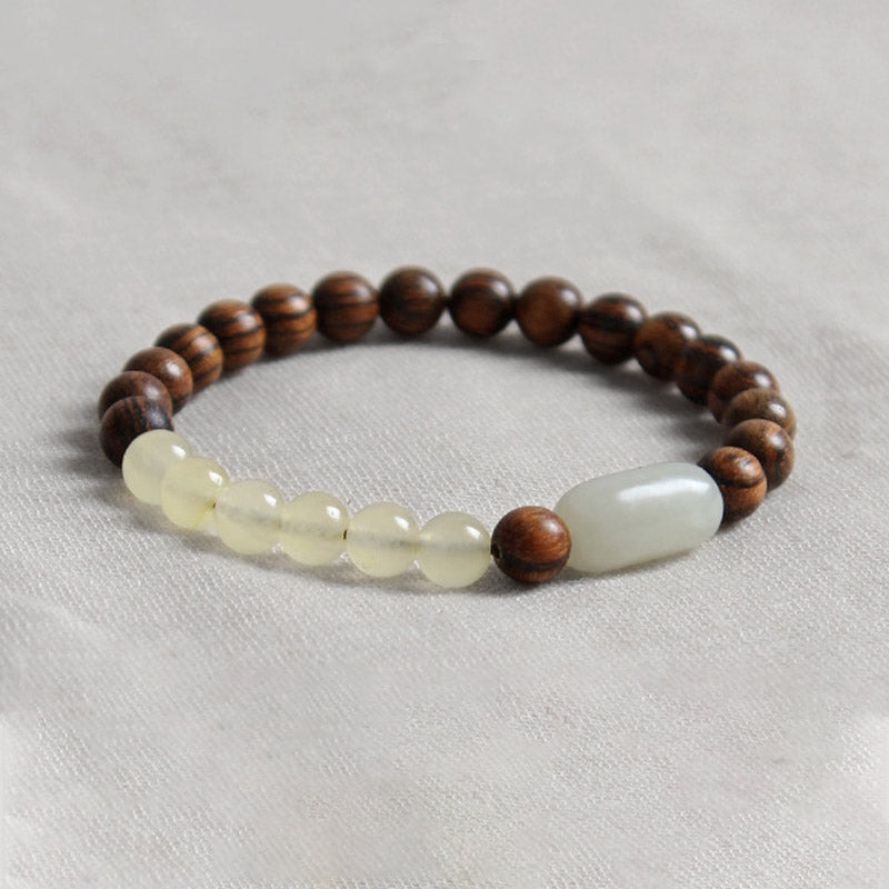 Wear FengShui  Jade Sandalwood Luck Abundance Bracelet