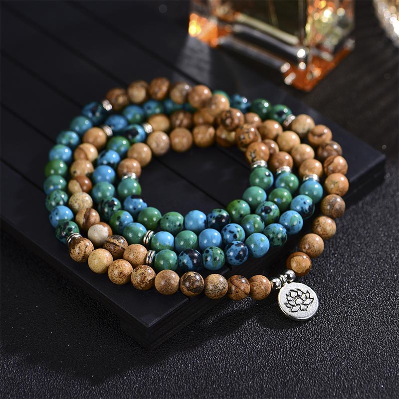 Wear FengShui 108 Meditation Healing Multilayer Mala