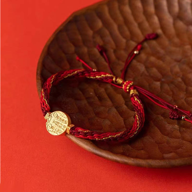 Wear FengShui Five Directions Gods of Wealth Handmade Reincarnation Knot Protection String Braid Bracelet