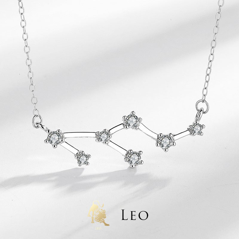 Wear FengShui 925 Sterling Silver 12 Constellations of the Zodiac Astrology Blessing Necklace Pendant