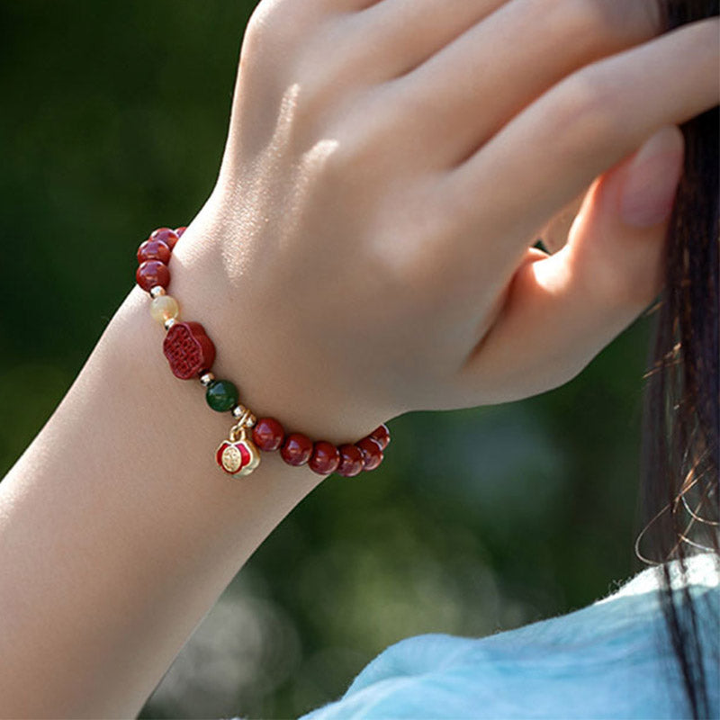 Wear FengShui Cinnabar Happiness Calm Bracelet