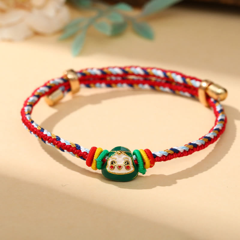 Wear FengShui Colorful Rope Zongzi Pattern Luck Handmade Child Adult Bracelet