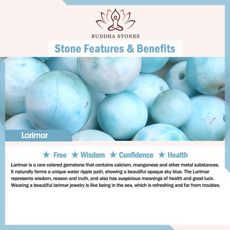 Wear FengShui Natural Larimar Wisdom Confidence Bracelet