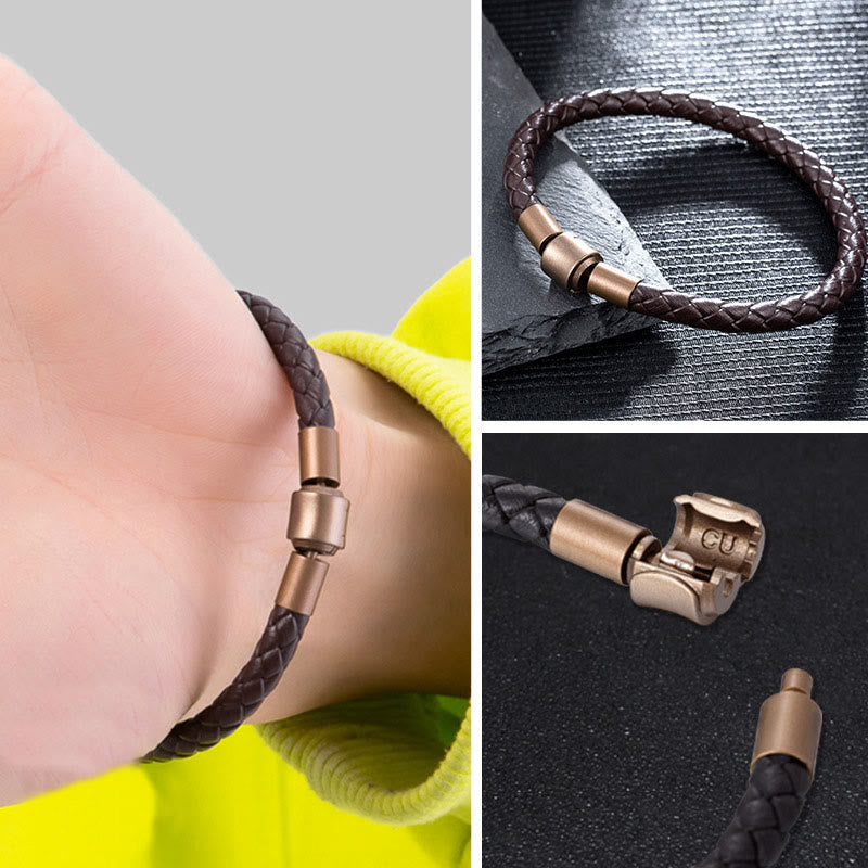 Wear FengShui Vintage Leather Rope Luck Braid String Bracelet