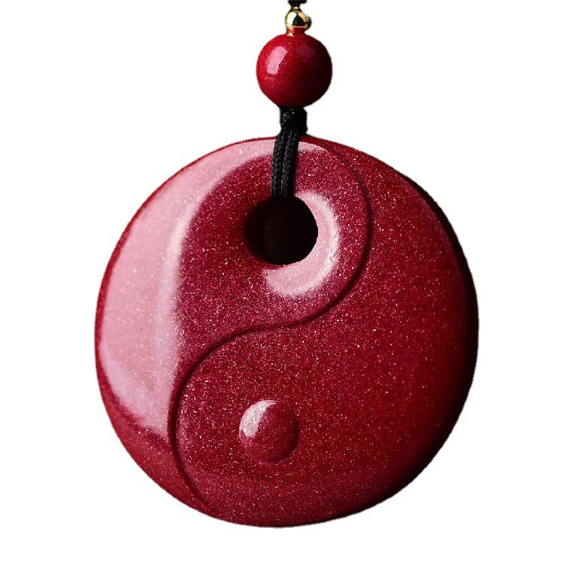 Wear FengShui Laughing Buddha Yin Yang Chinese Zodiac Gourd Natural Cinnabar Blessing Necklace Pendant