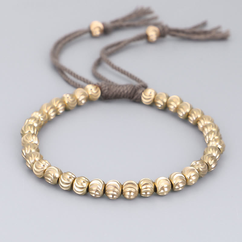 Wear FengShui Tibetan Handmade Copper Bead Luck String Bracelet