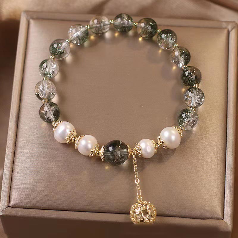 Wear FengShui Green Phantom Pearl Self-acceptance Charm Bracelet