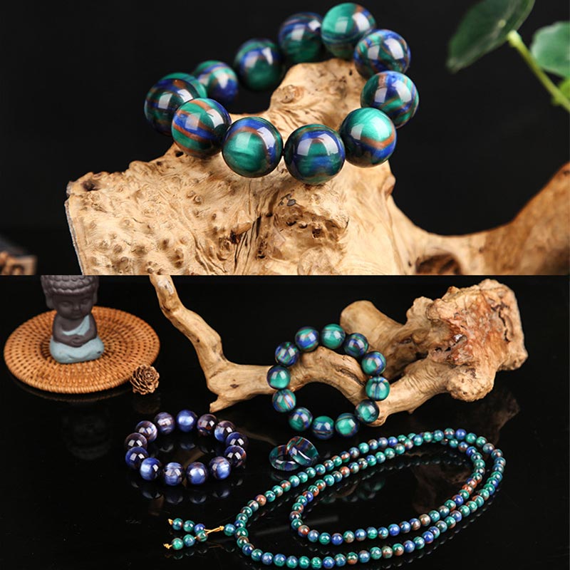 Wear FengShui Colorful Sea Willow Mala Positive Bracelet Ring