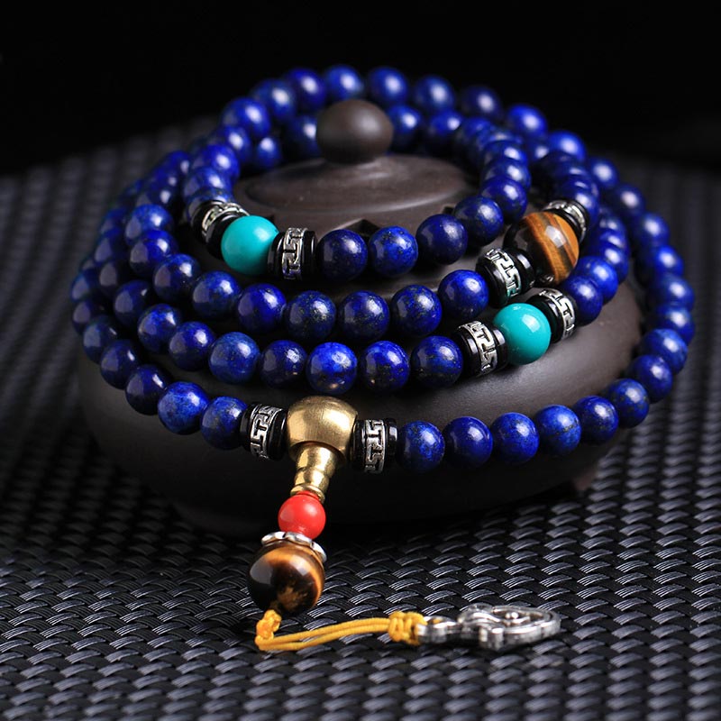 Wear FengShui 108 Beads Lazurite Positive Bracelet Mala