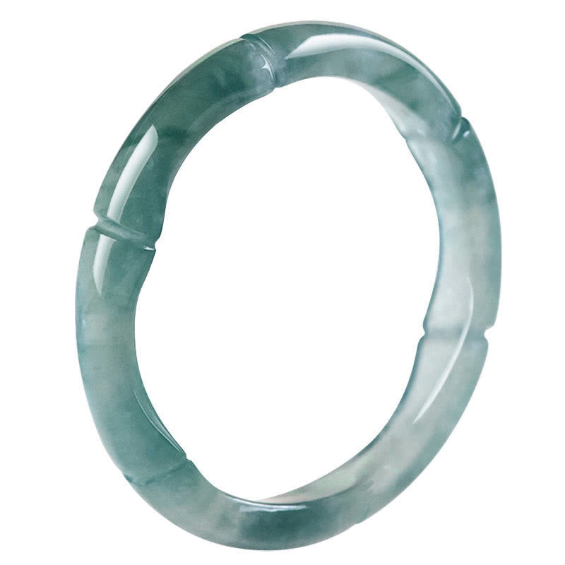 Wear FengShui Natural Jade Bamboo Prosperity Abundance Ring