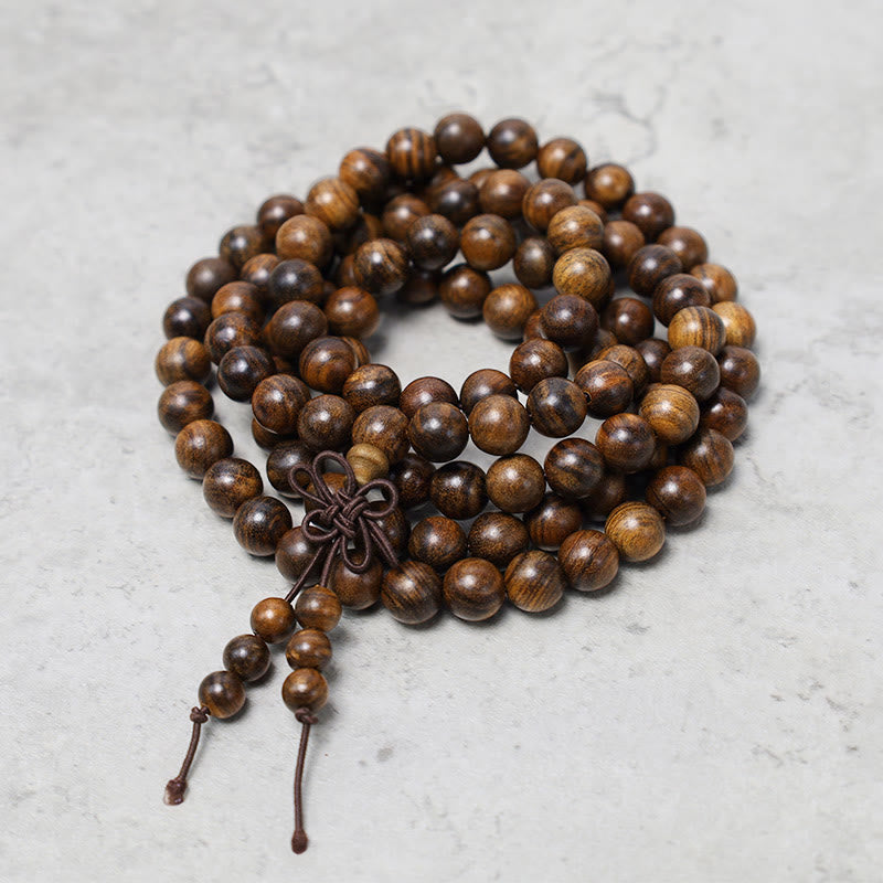 Wear FengShui 108 Mala Beads Bracelet Prayer Meditation Sandalwood Elastic