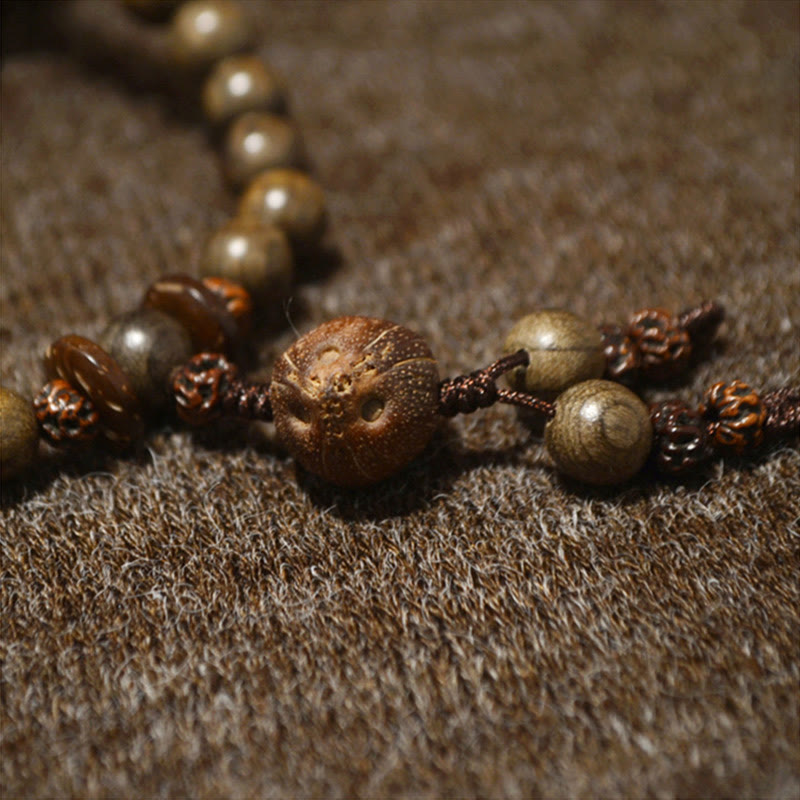 Wear FengShui Tibetan Sandalwood Protection Charm Mala Bracelet
