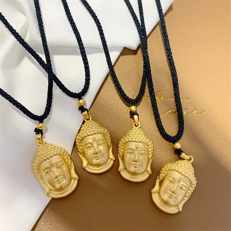 Wear FengShui Gold Buddha Copper Wealth Necklace Pendant