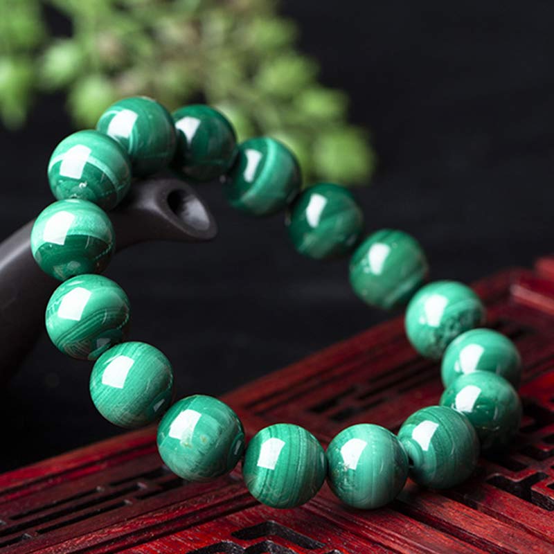 Wear FengShui Natural Malachite Protection Calmness Bracelet
