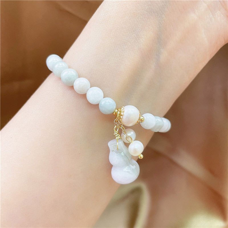 Wear FengShui Jade Gourd Blessing Protection Charm Bracelet