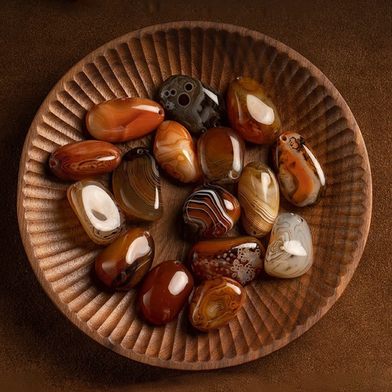 Wear FengShui Random Sardonyx Stone Positive Key Chain