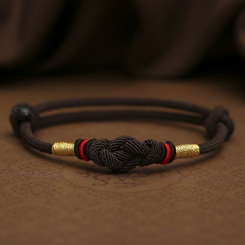 Wear FengShui Red String Jade Luck Fortune Knot Braided Couple Bracelet