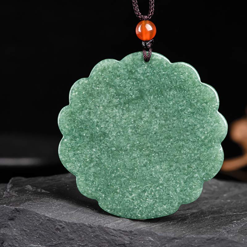 Wear FengShui Natural Jade Peacock Luck Prosperity Necklace Pendant