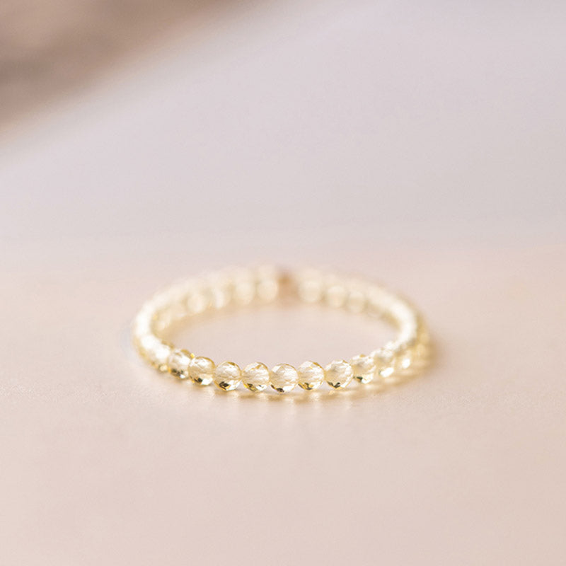 Wear FengShui Natural Citrine Happiness Prosperity Ring