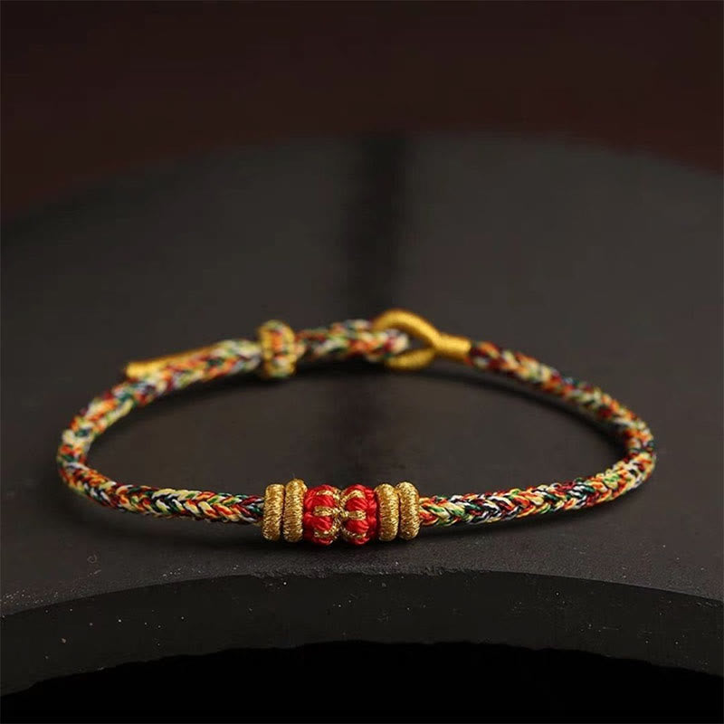Wear FengShui Handmade Colorful Rope King Kong Knot Braided Luck Bracelet
