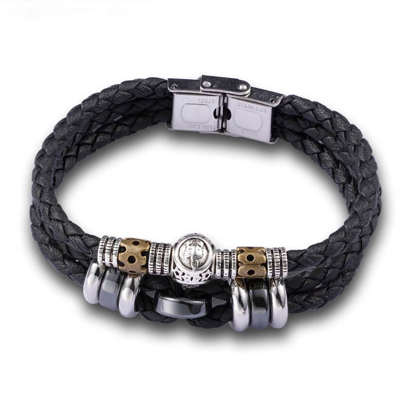 Wear FengShui 12 Constellations of the Zodiac Hematite Protection Bracelet