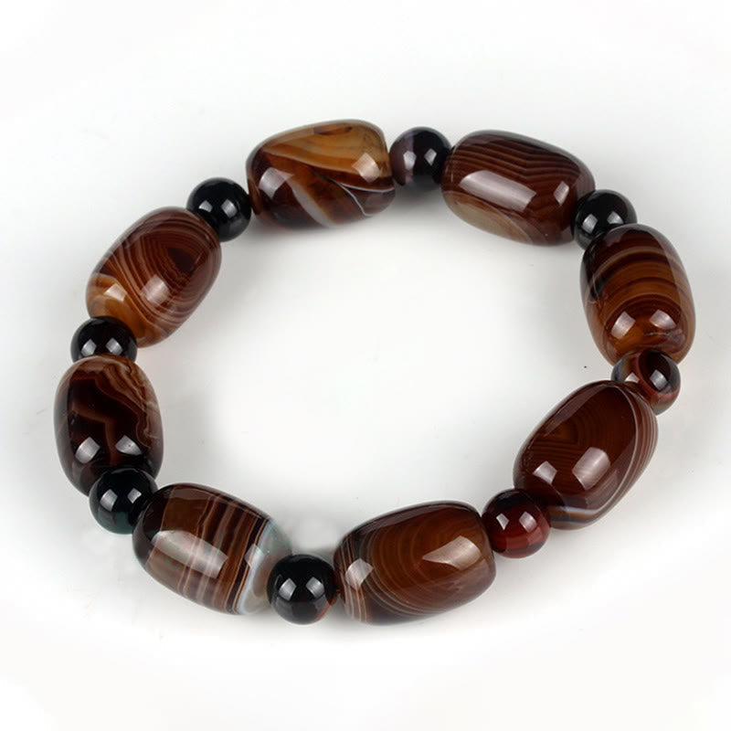 Wear FengShui Natural Sardonyx Courage Happiness Bracelet