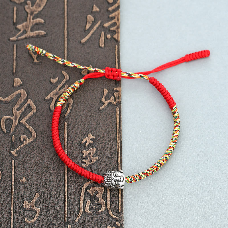 Wear FengShui Handmade Colorful King Kong Knot Buddha Serenity String Bracelet