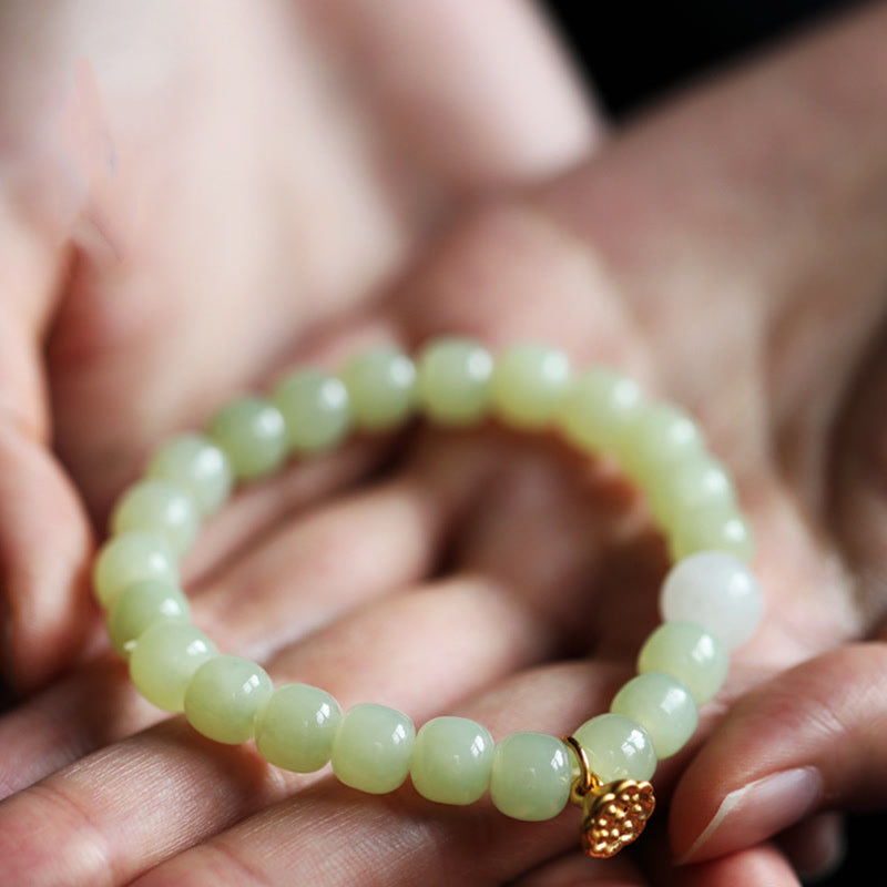 Wear FengShui Jade Lotus Abundance Adjustable Bracelet