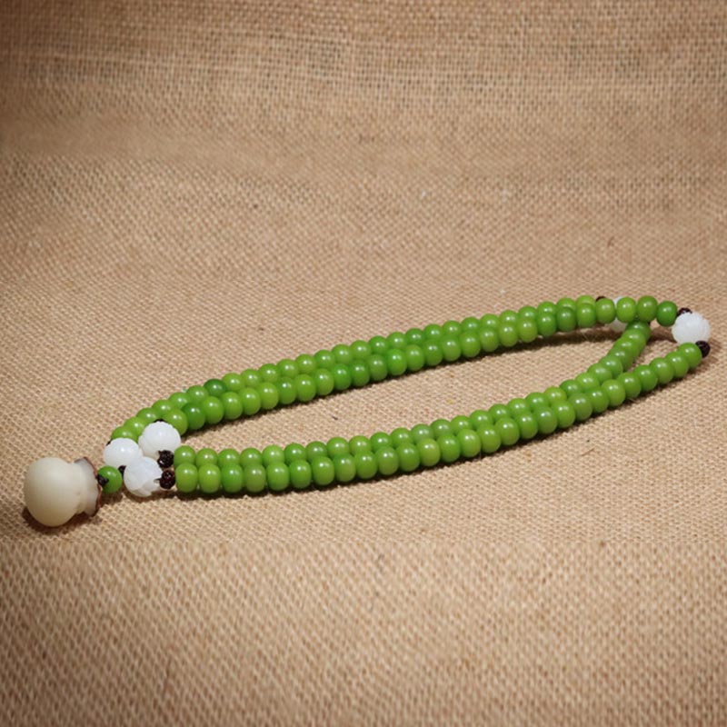 Wear FengShui Natural Bodhi Seed 108 Beads Mala Wisdom Bracelet