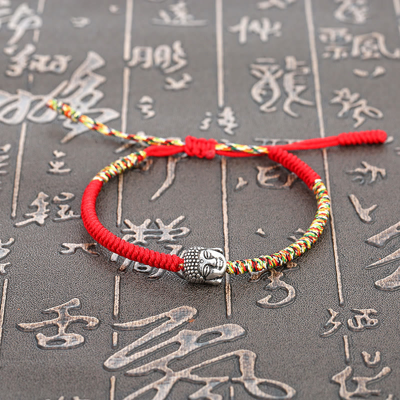 Wear FengShui Handmade Colorful King Kong Knot Buddha Serenity String Bracelet