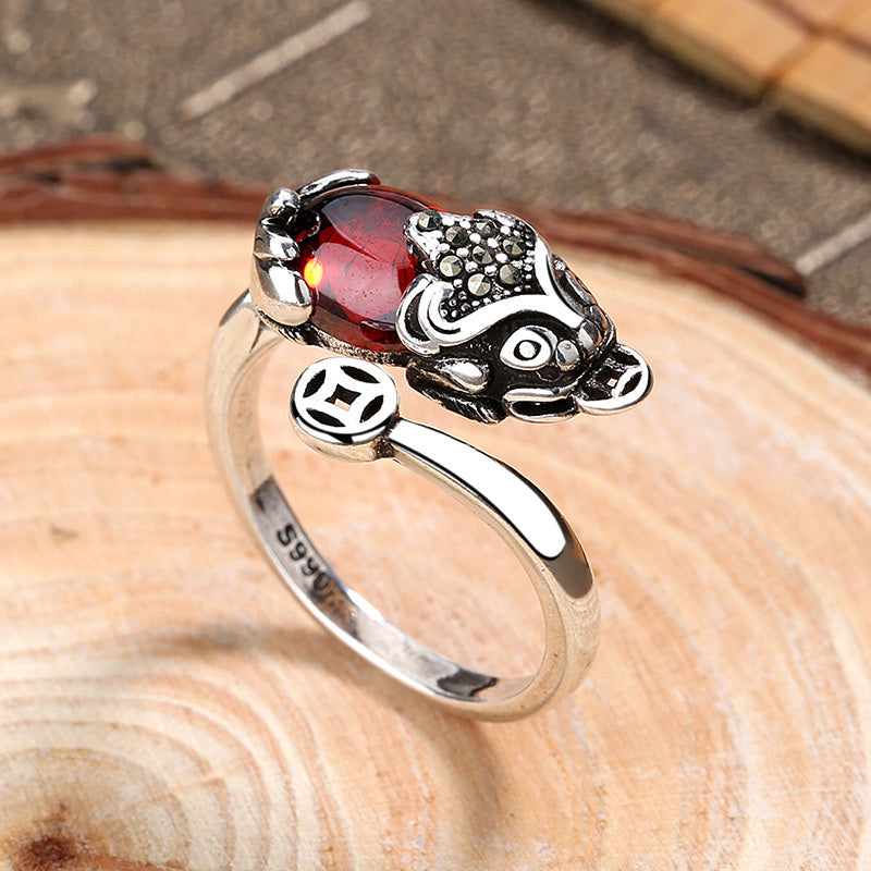 Wear FengShui FengShui Genstone PiXiu Wealth Adjustable Ring
