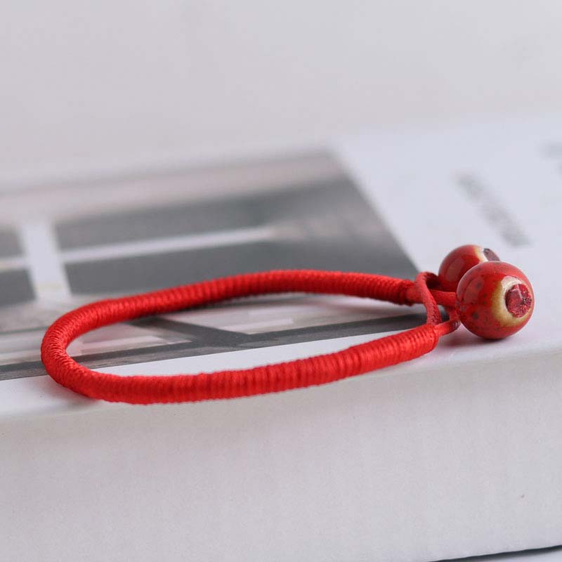 Wear FengShui FengShui Lucky Red String Ceramic Bracelet