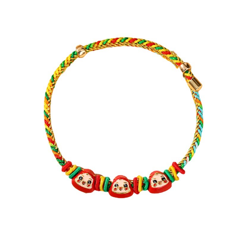 Wear FengShui Colorful Rope Zongzi Pattern Luck Handmade Child Adult Bracelet