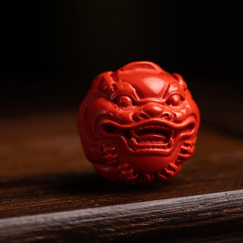 Wear FengShui Tibet Om Mani Padme Hum PiXiu Copper Coin Small Leaf Red Sandalwood Cinnabar Protection Key Chain