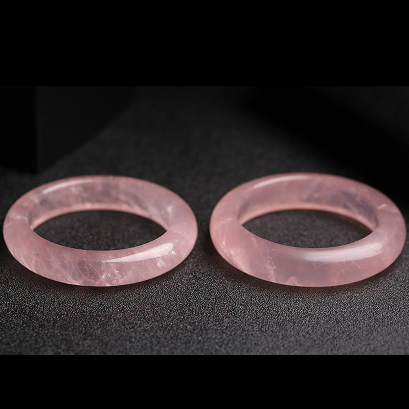 Wear FengShui  Natural Rose Quartz Love Caring Bracelet Bangle