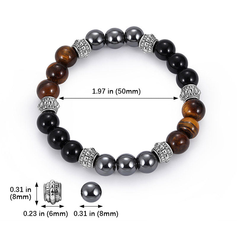 Wear FengShui Tiger Eye and Hematite Good Luck and Healing Bracelet