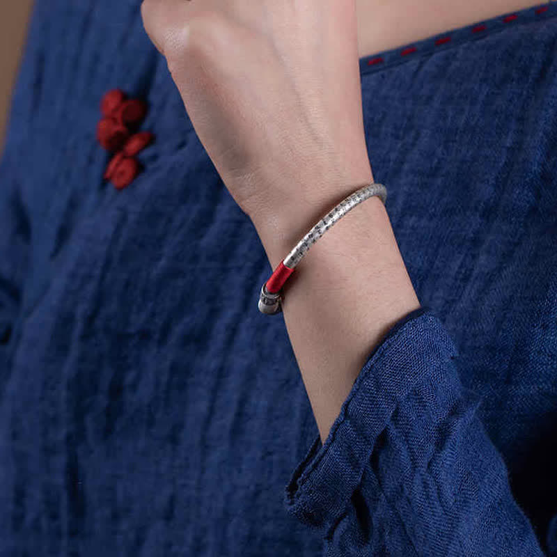 Wear FengShui Tibet Om Mani Padme Hum Luck Red String Bracelet Bangle