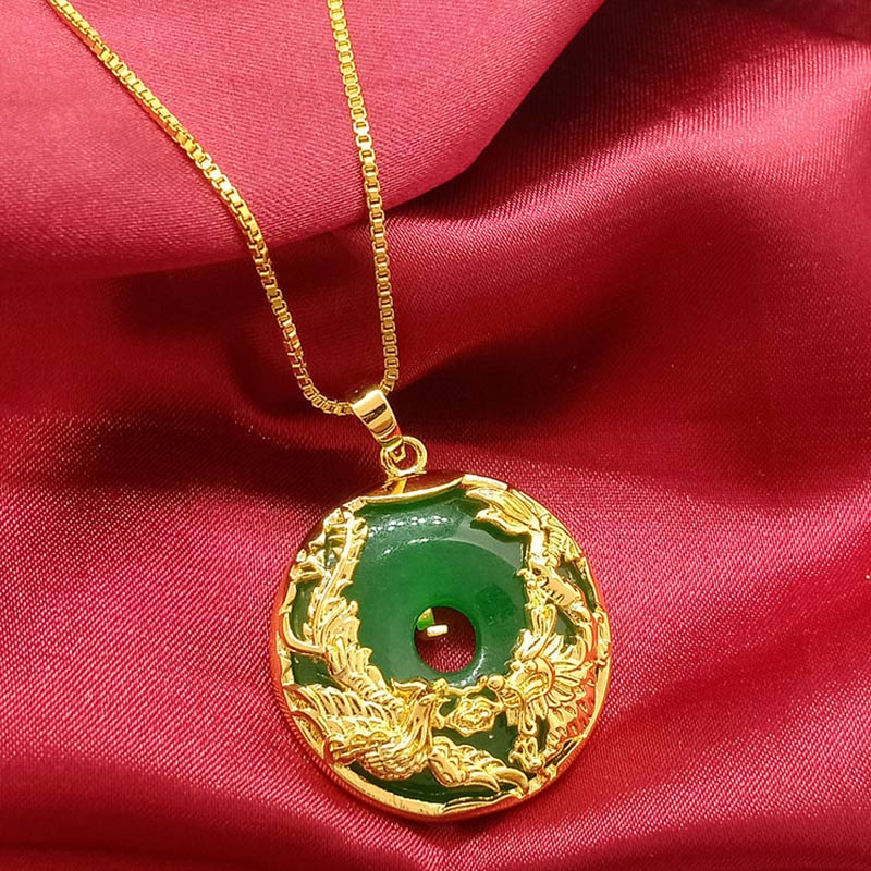 Wear FengShui Natural Jade Prosperity Necklace