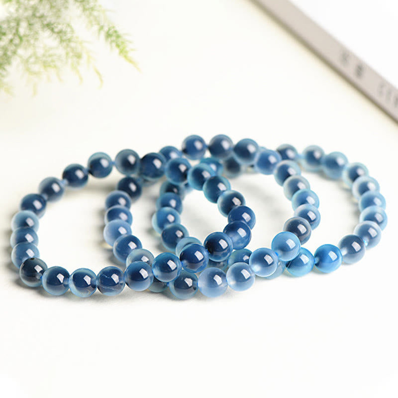 Wear FengShui Natural Colorful Candy Agate Harmony Strength Bead Bracelet